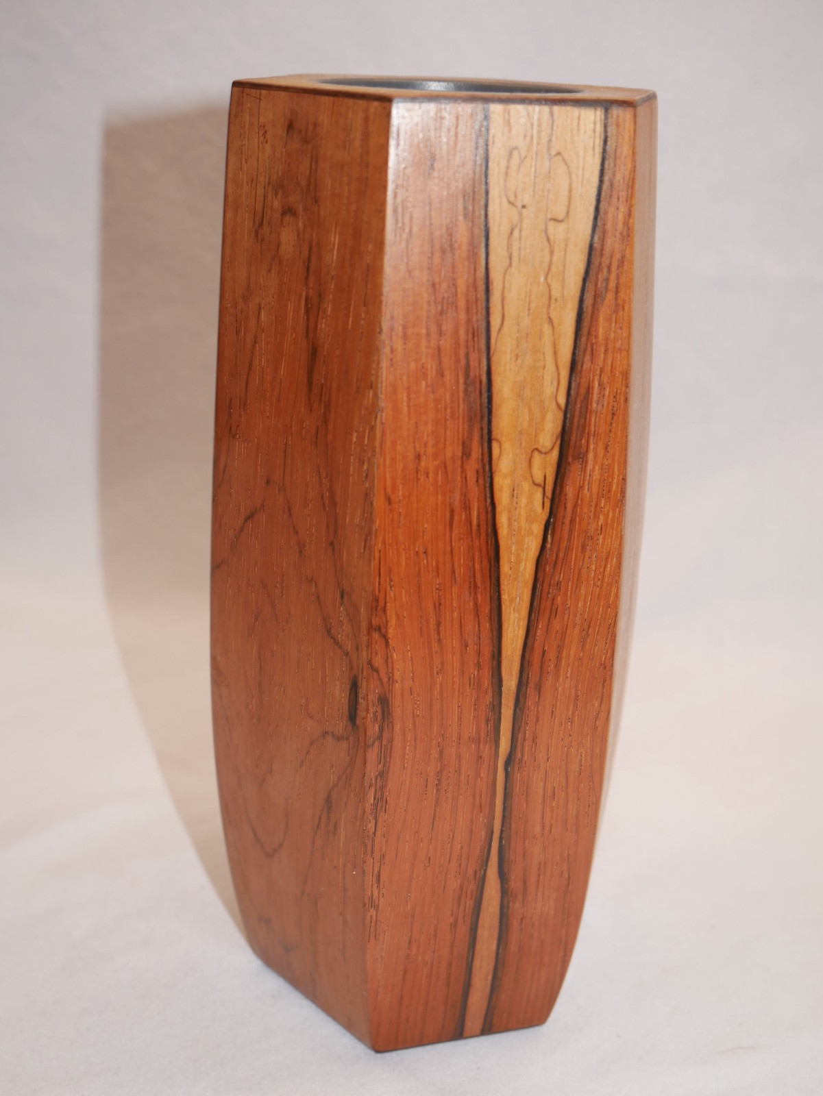 Vintage Mid Century Modern made in Denmark 6 sided Danish Teak wood Vase Vintage Mid Century Modern made in Denmark 6 sided Danish Teak wood Vase