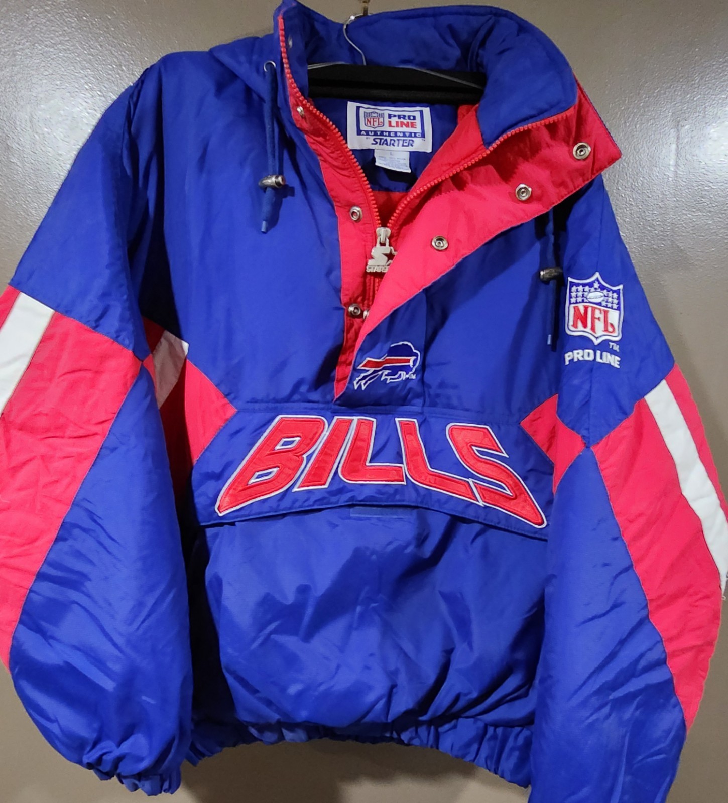 Vtg 90s Buffalo Bills Starter Jacket Breakaway Puffer Pro Line Large NWOT 