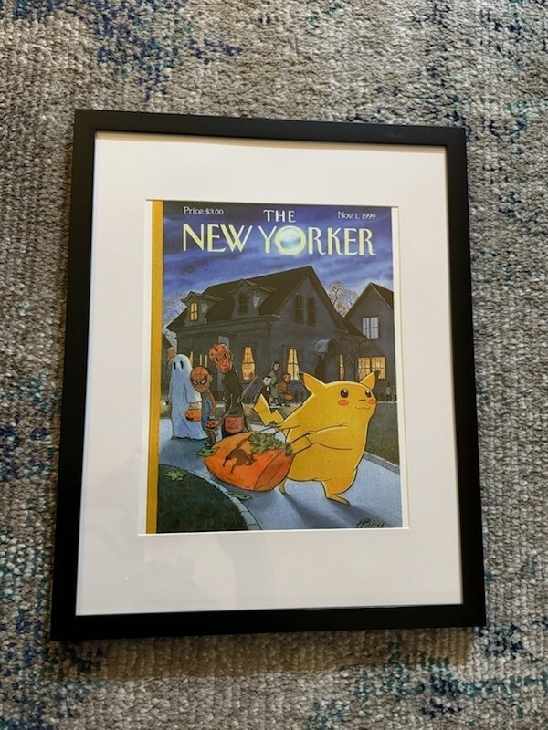 Framed Print Of New Yorker Magazine November 1, 1999 Halloween Pikachu Cover Framed Print Of New Yorker Magazine November 1, 1999 Halloween Pikachu Cover