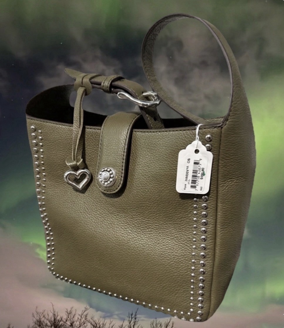 Brighton JILL Shoulder Bag Pretty Tough Boho Style H4406V Olive List $395