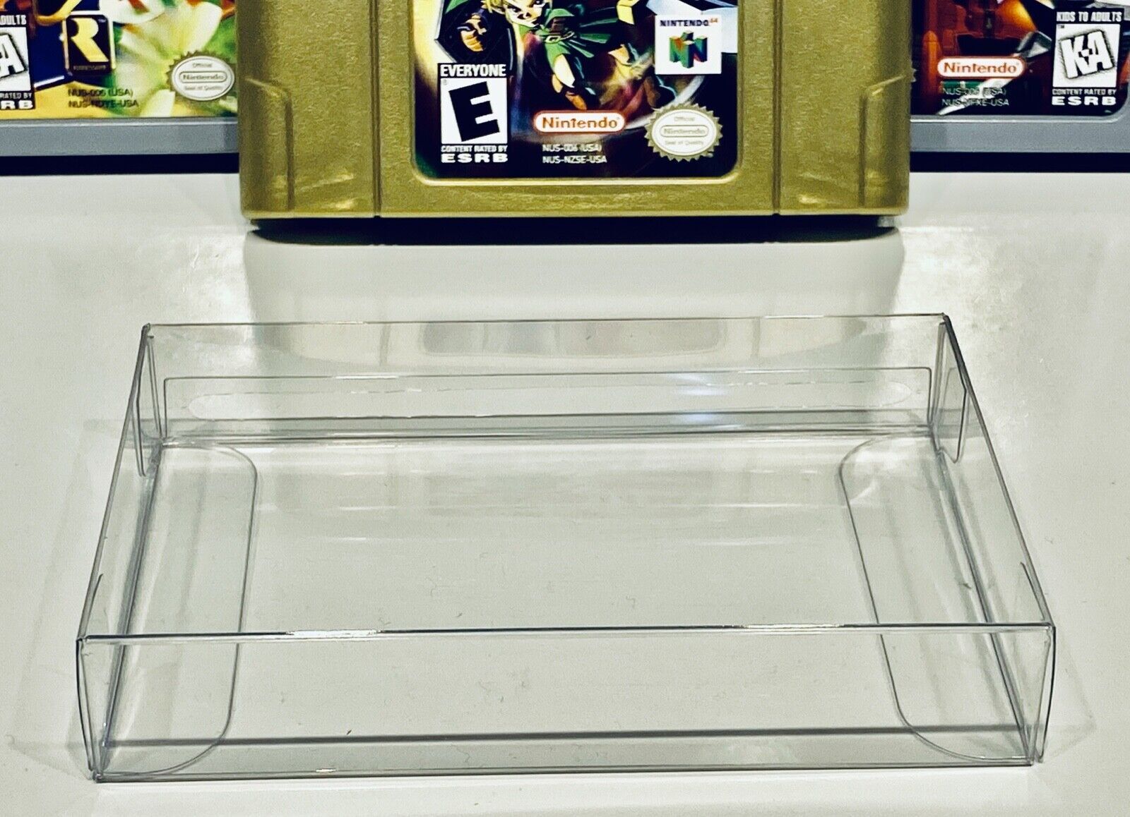 25PC N64 CARTRIDGE PROTECTORS Side Opening Clear Box Sleeves Case Nintendo 64