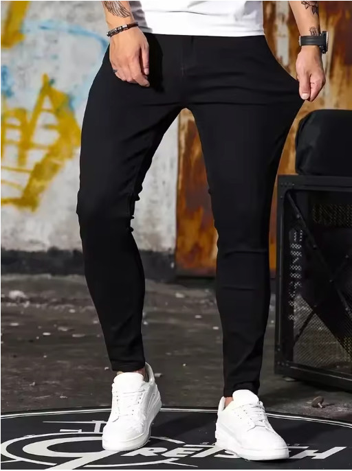 Spring New Mens Slim Fit Classic Skinny Jeans Casual Street