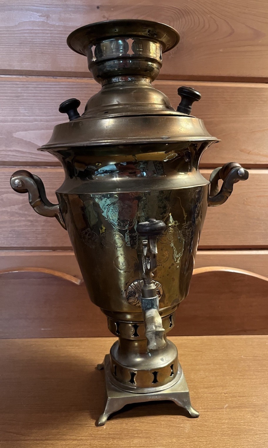 Antique Vintage Russian Imperial Soviet Tula Brass Batashev Samovar Tea Antique Vintage Russian Imperial Soviet Tula Brass Batashev Samovar Tea