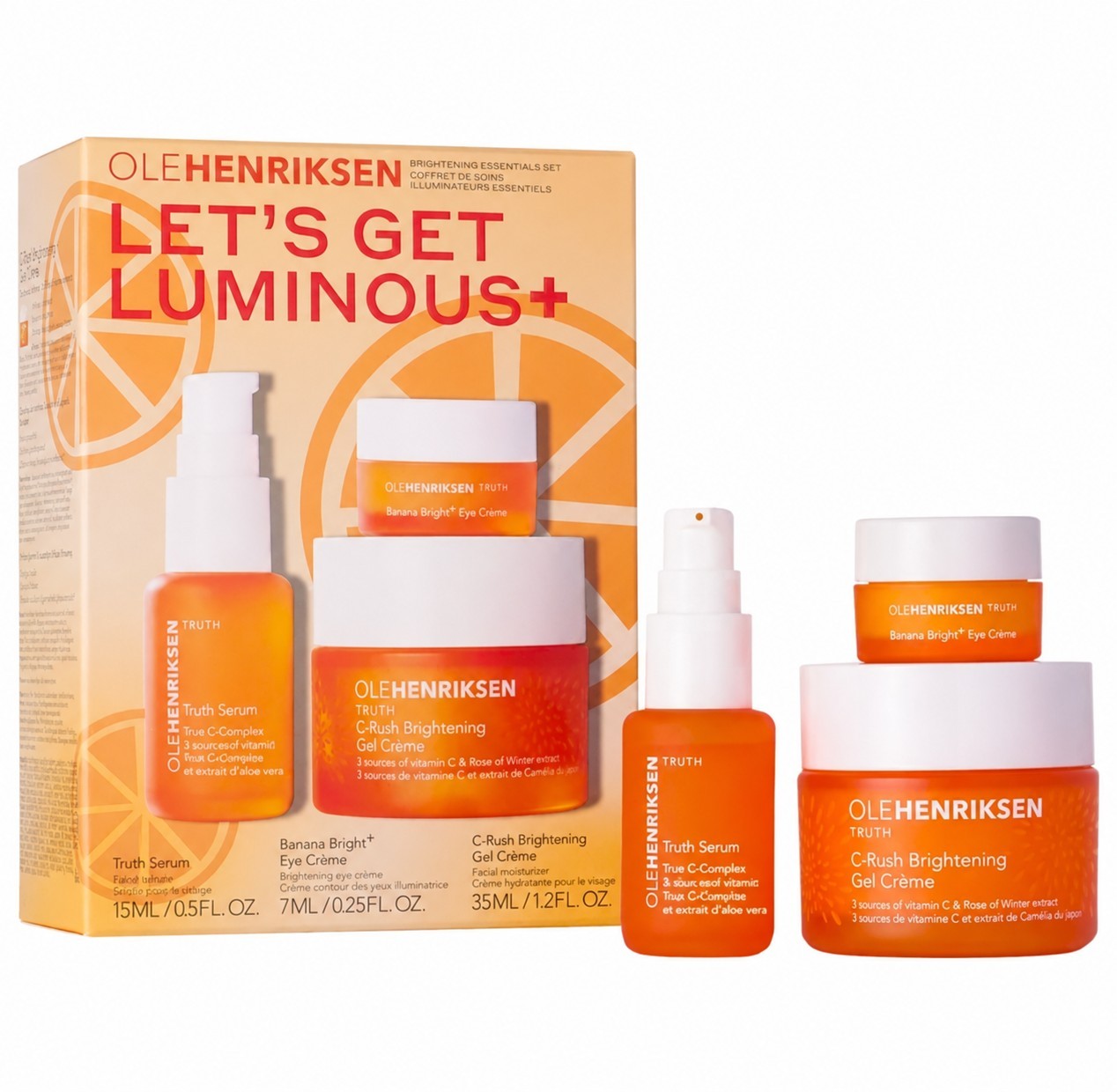 OLE HENRIKSEN Let's Get Luminous Brightening Essentials 3 Piece Set NIB OLE HENRIKSEN Let's Get Luminous Brightening Essentials 3 Piece Set NIB