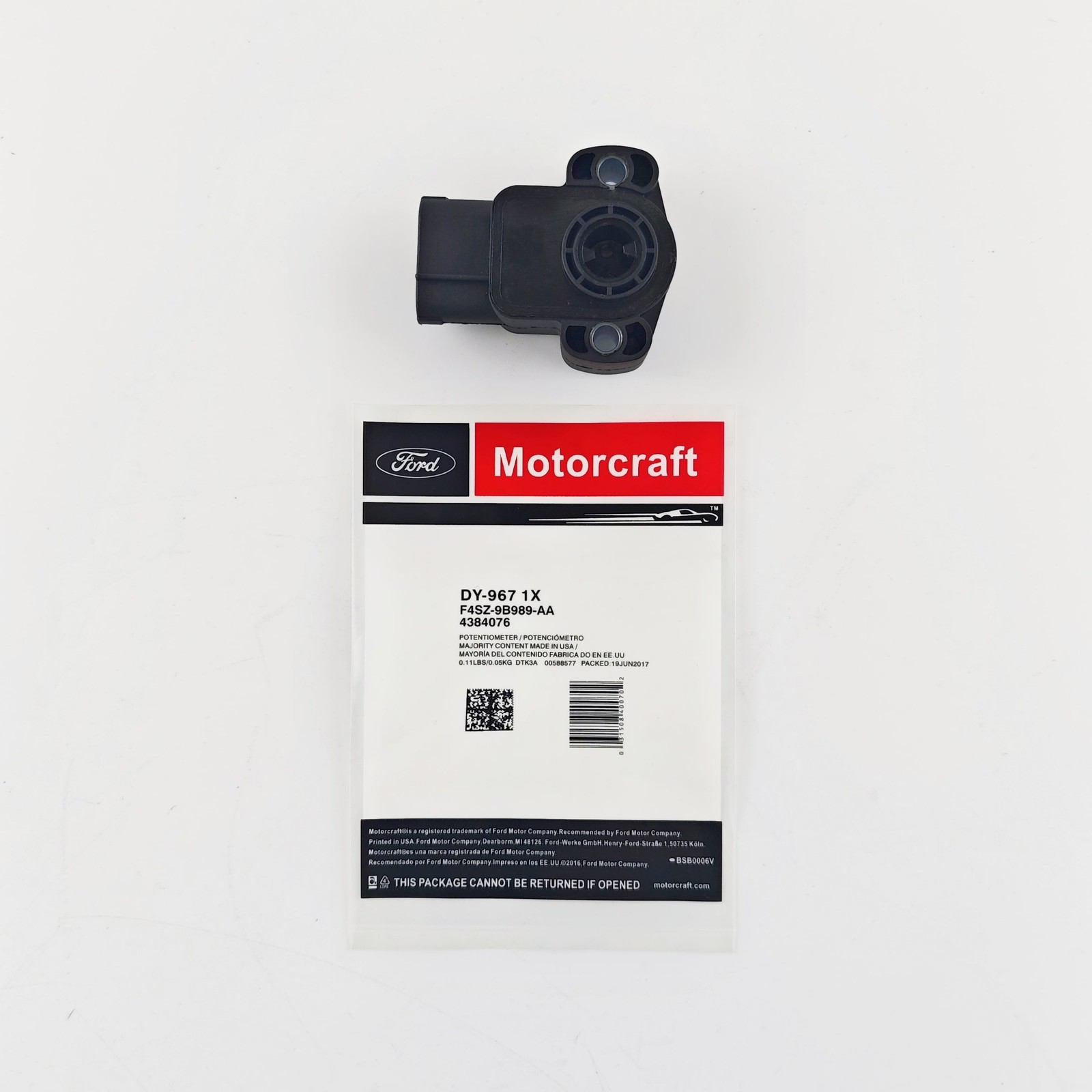New OEM Motorcraft DY967 F4SZ-9B989-AA Throttle Position Sensor TPS New OEM Motorcraft DY967 F4SZ-9B989-AA Throttle Position Sensor TPS