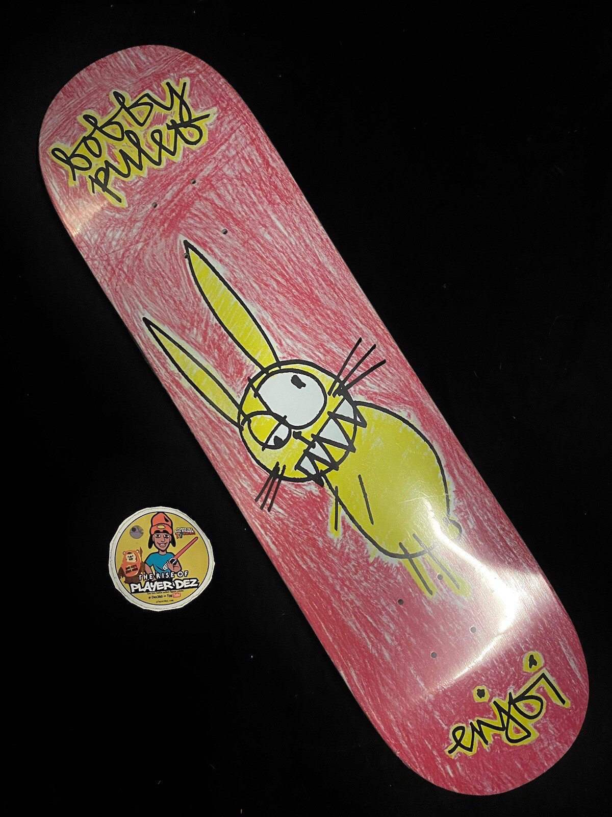 RARE Enjoi Bobby Puleo Scribble Bird Skateboard Deck Vintage Pro Model in Shrink RARE Enjoi Bobby Puleo Scribble Bird Skateboard Deck Vintage Pro Model in Shrink