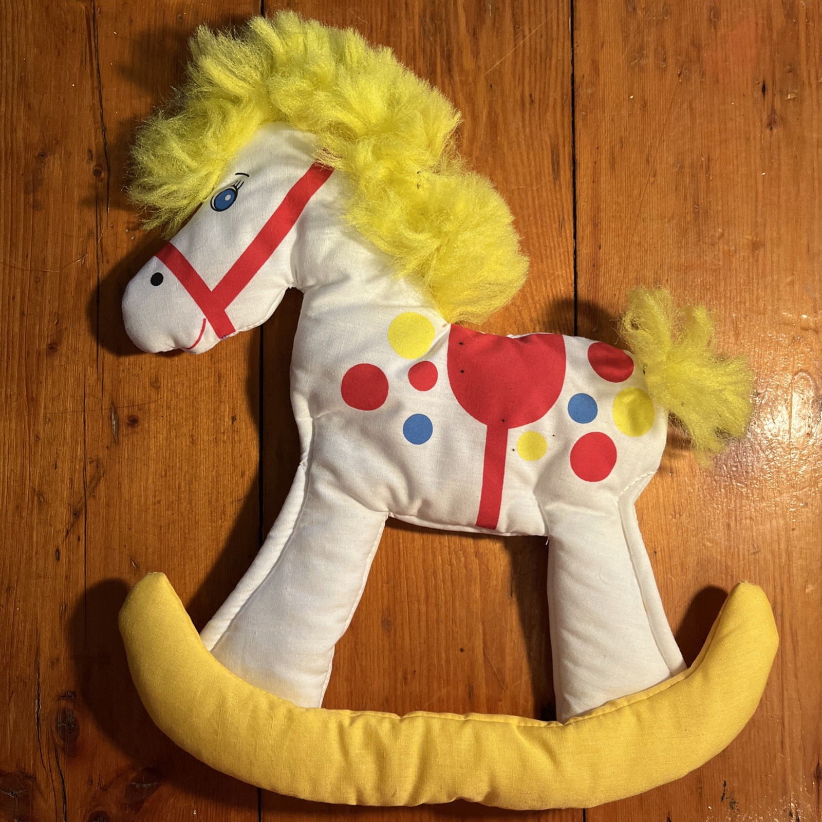 Vintage 1985 Wooltex Clown & Rocking Horse Plush Wall Hangings Nursery Vintage 1985 Wooltex Clown & Rocking Horse Plush Wall Hangings Nursery