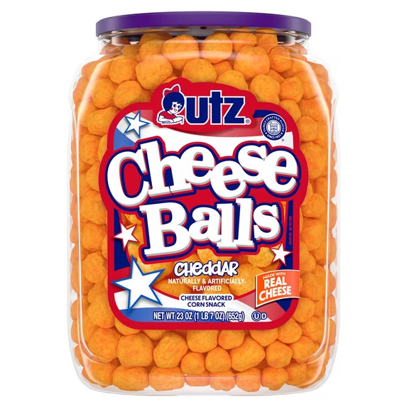 Utz Cheese Balls, 23 oz Barrel Utz Cheese Balls, 23 oz Barrel