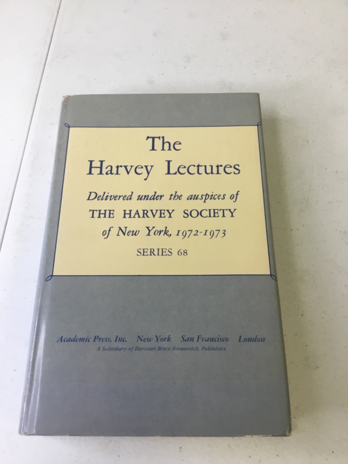 The Harvey Lectures. HCDJ, 1972-73, Series 68