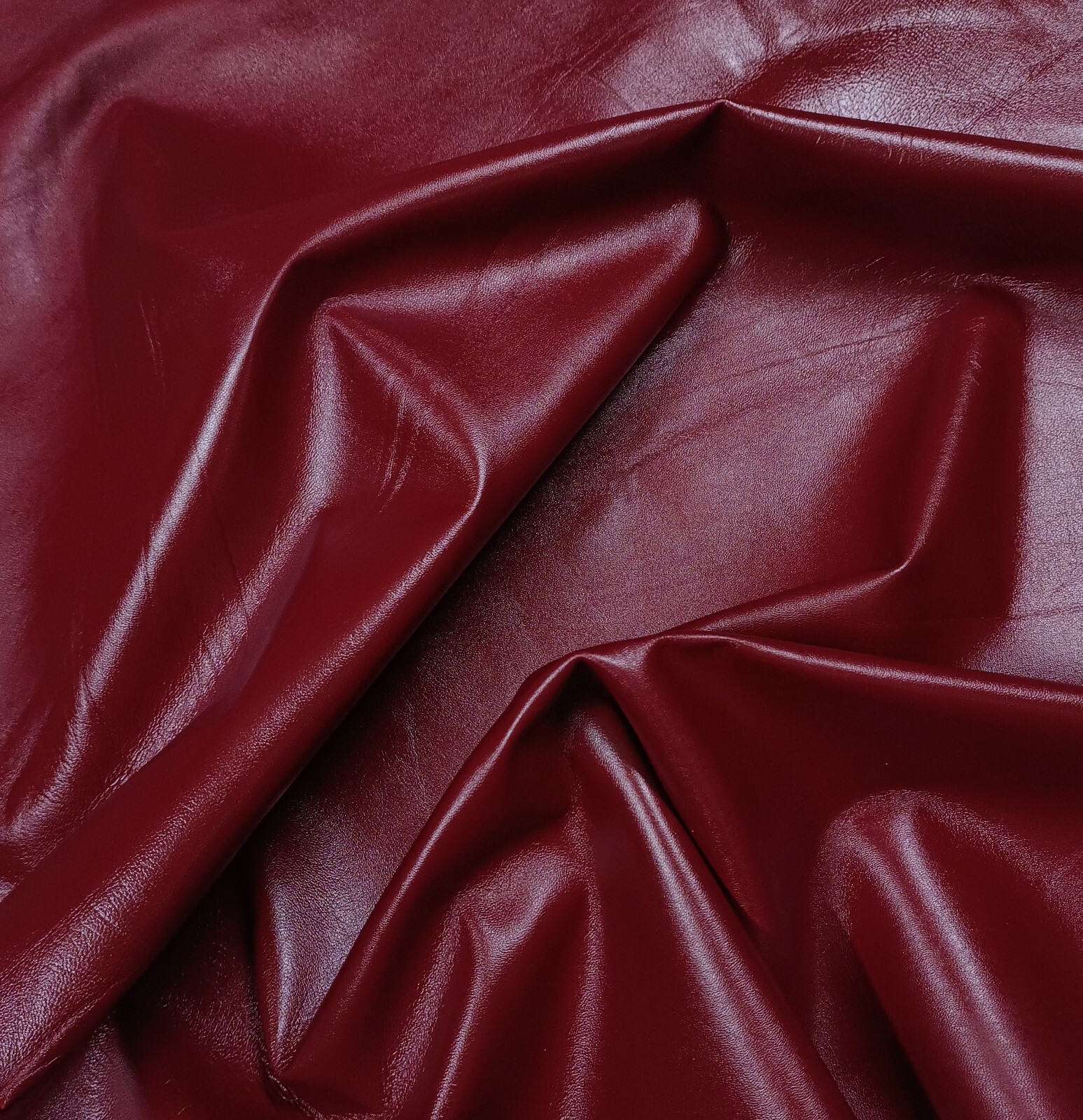 MAROON Nappa Soft Premium Quality Sheepskin Genuine Leather Hide- NO Holes 6Sqft
