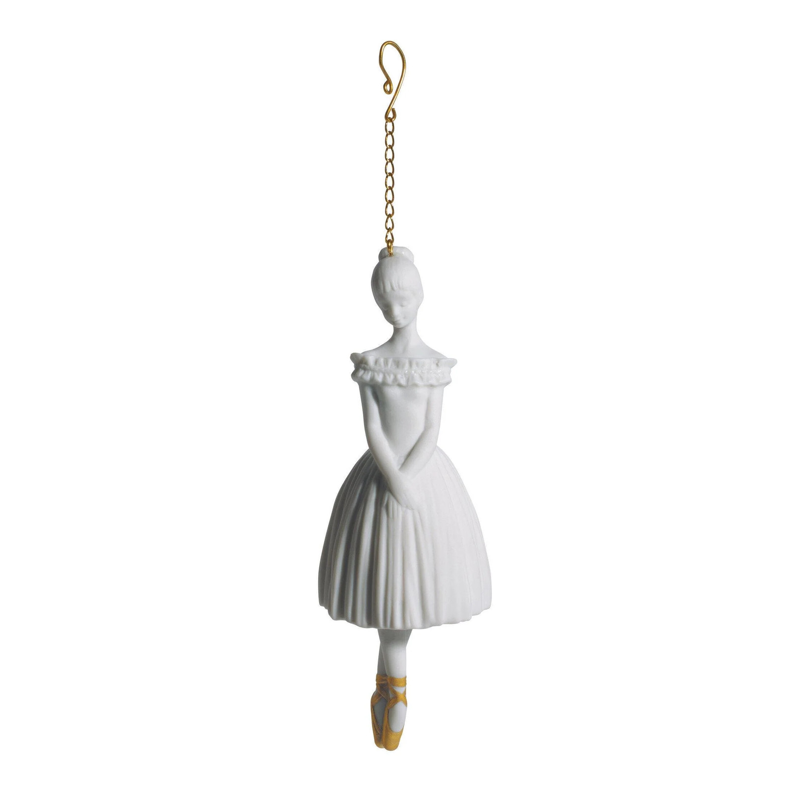 NEW - Lladro Ballerina Christmas Ornament - Golden Lustre NEW - Lladro Ballerina Christmas Ornament - Golden Lustre