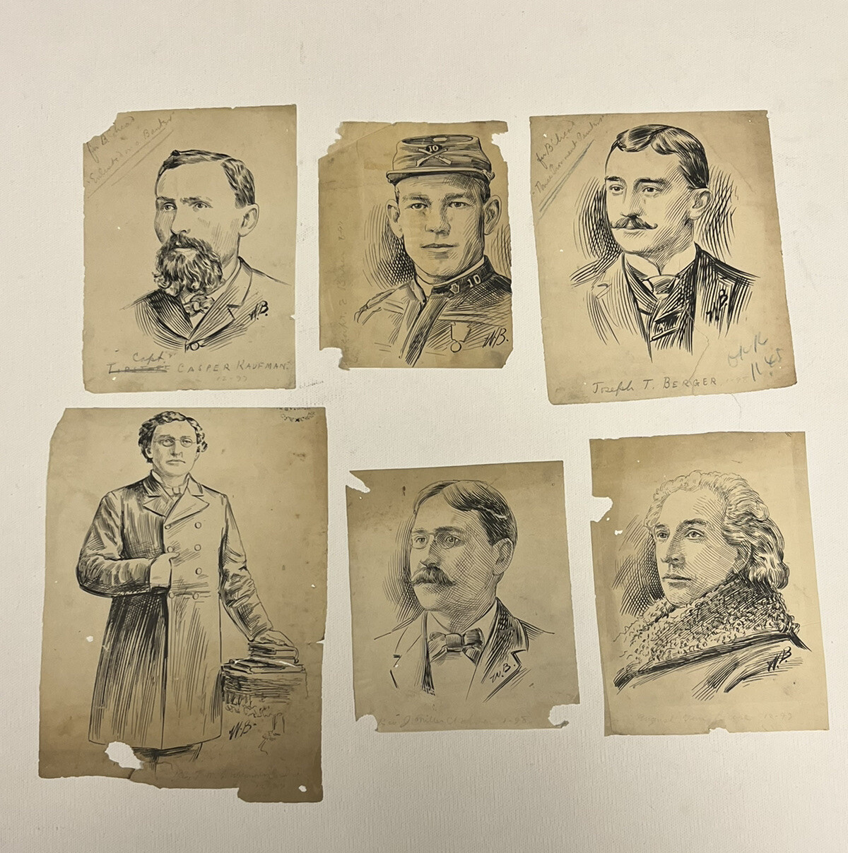 1897 - 1898 Original Pittsburgh Newspaper Illustrations Historical Noteable Men