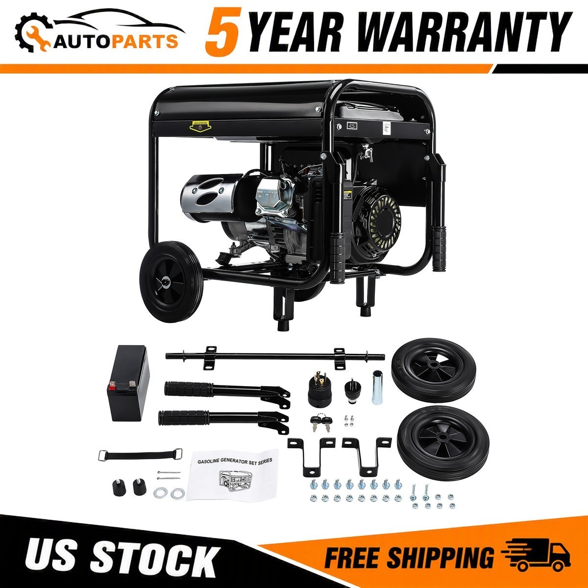 6000W Gas Inverter Generator Electric Start 110V&220V Generators Portable Quiet