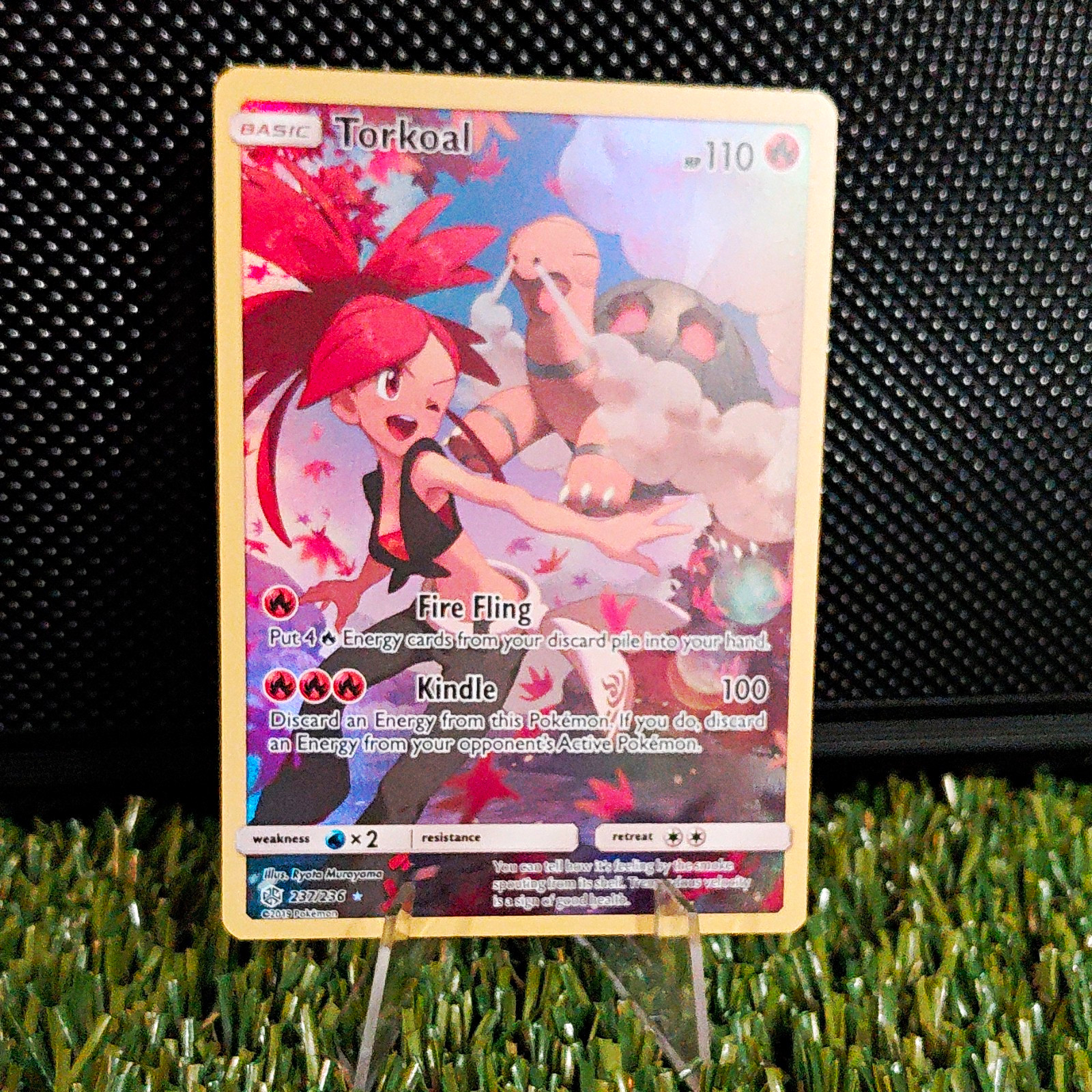 Pokémon TCG Torkoal 237/236 SM Cosmic Eclipse Secret Full Art Holo Pokémon TCG Torkoal 237/236 SM Cosmic Eclipse Secret Full Art Holo