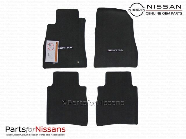 Genuine Nissan 2013-2018 Sentra Black Carpeted Floor Mats Front & Rear Set Of 4