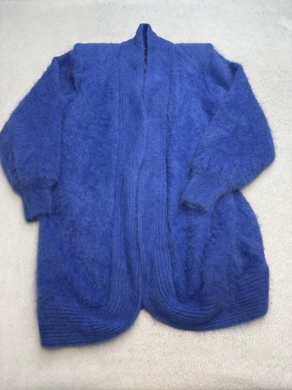Vintage Venesha Cardigan Sweater Womens Medium Blue Angora Nylon Fuzzy Knit Vintage Venesha Cardigan Sweater Womens Medium Blue Angora Nylon Fuzzy Knit