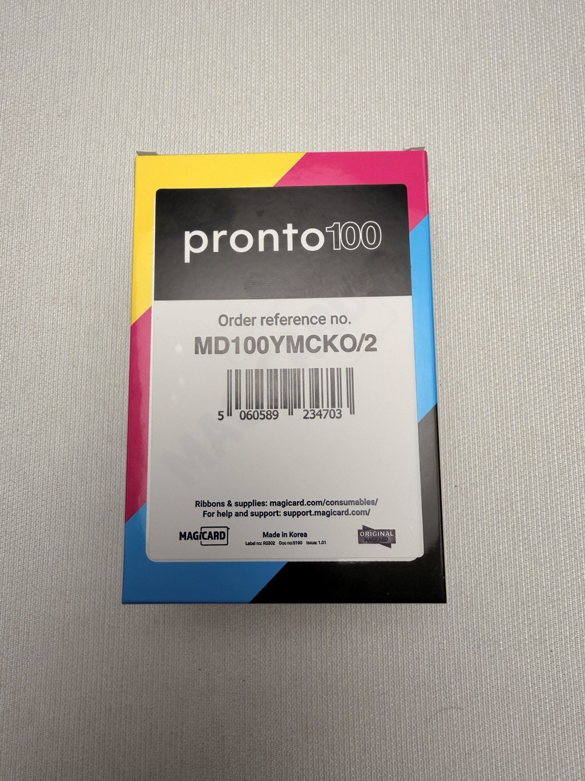 Magicard Pronto100 YMCKO Color Ribbon MD100YMCKO/2 Genuine OEM 300 Prints Magicard Pronto100 YMCKO Color Ribbon MD100YMCKO/2 Genuine OEM 300 Prints