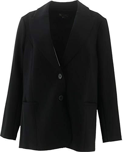 DG2 Diane Gilman Ponte Knit Boyfriend Blazer Black 2X DG2 Diane Gilman Ponte Knit Boyfriend Blazer Black 2X