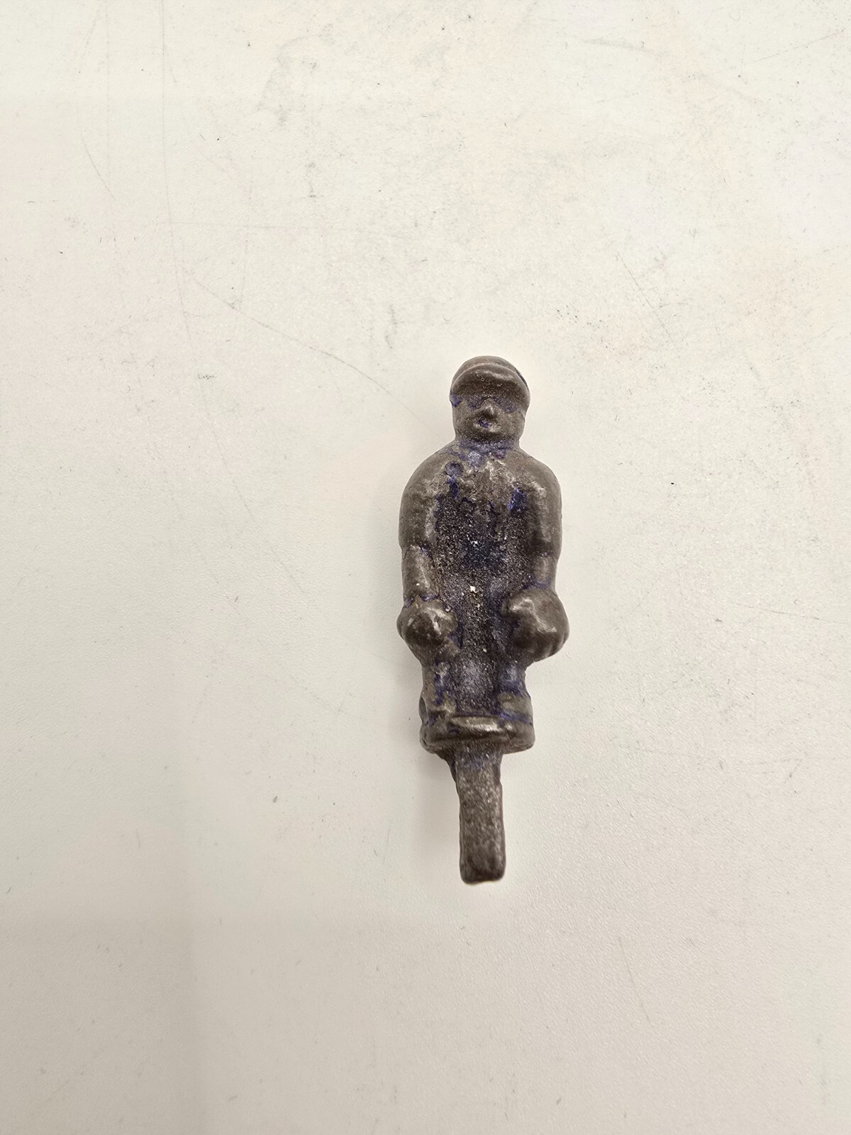 Old 1920s Cast Iron Part - Baseball Player Man 1 1/2\ Old 1920s Cast Iron Part - Baseball Player Man 1 1/2\