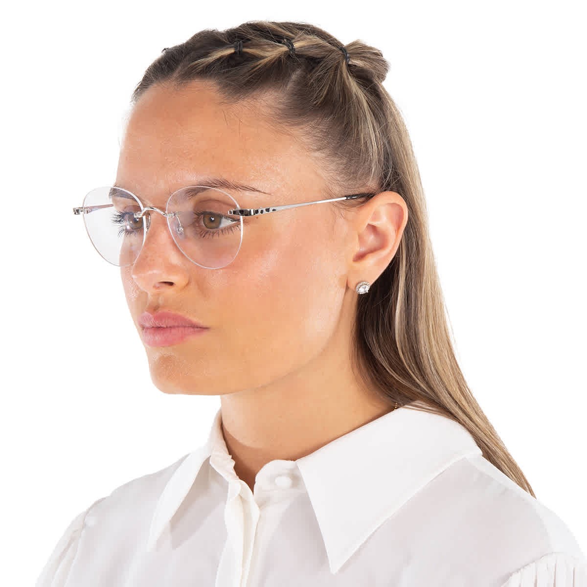 Cartier Panthere de Cartier Demo Round Ladies Eyeglasses CT0309O 002 52