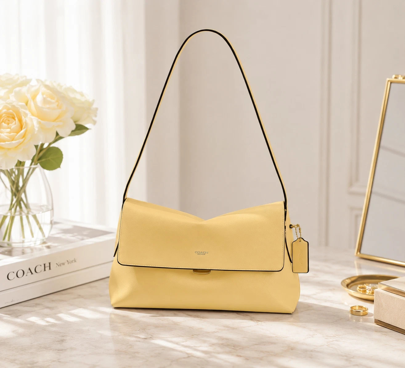 NWT COACH Chelsea Yellow Shoulder Bag 30 Leather Crossbody Handbag NWT CDS58 New NWT COACH Chelsea Yellow Shoulder Bag 30 Leather Crossbody Handbag NWT CDS58 New