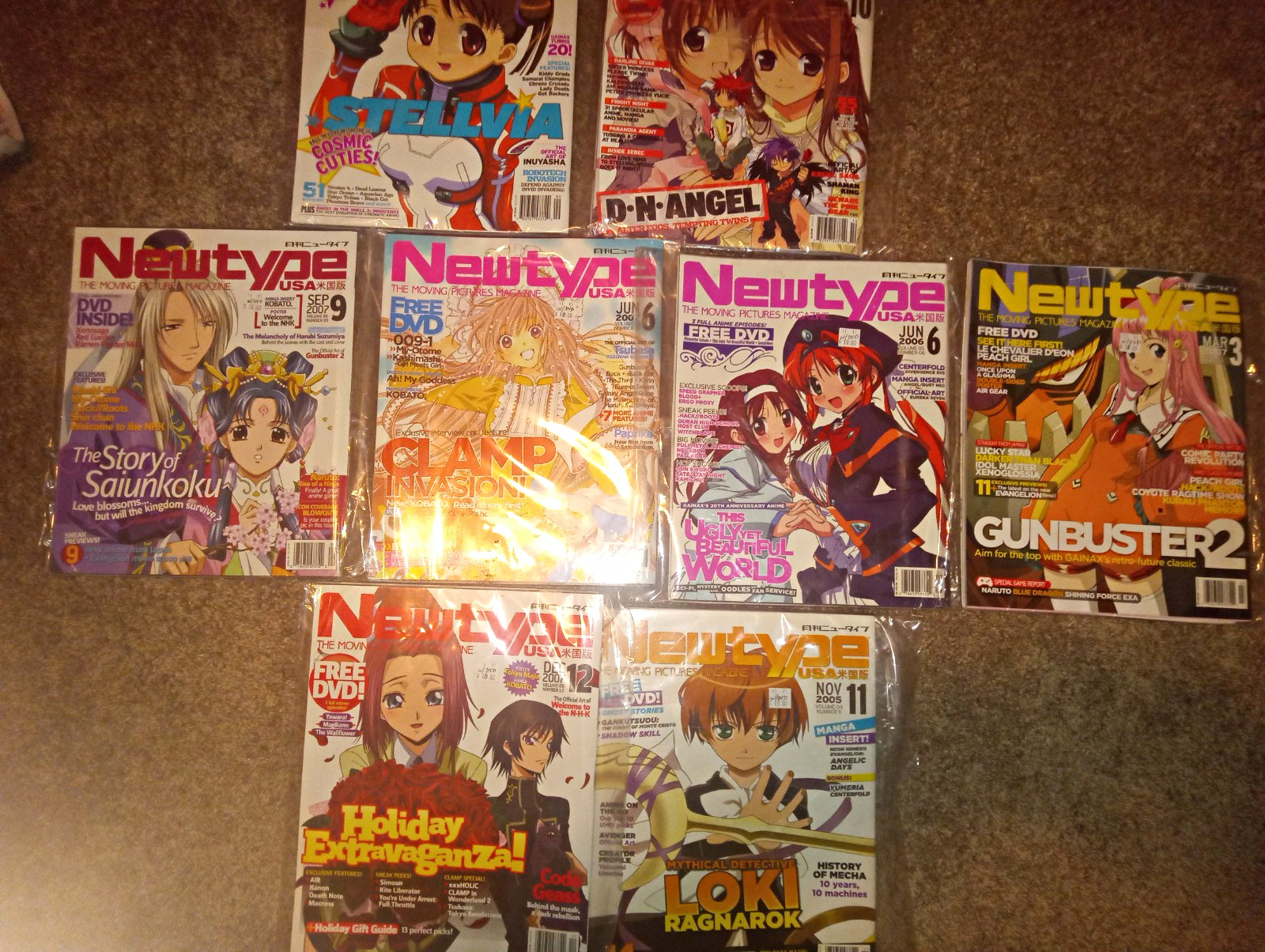 Newtype USA Anime & Manga Magazine Lot 2006 English Illustrated Jun Mar Sep Nov