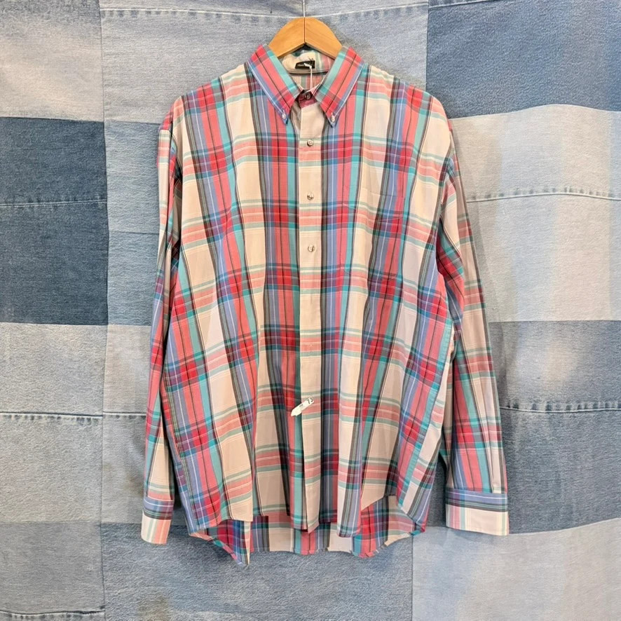 Vintage Eddie Bauer Marin Poplin Plaid Shirt Vintage Eddie Bauer Marin Poplin Plaid Shirt