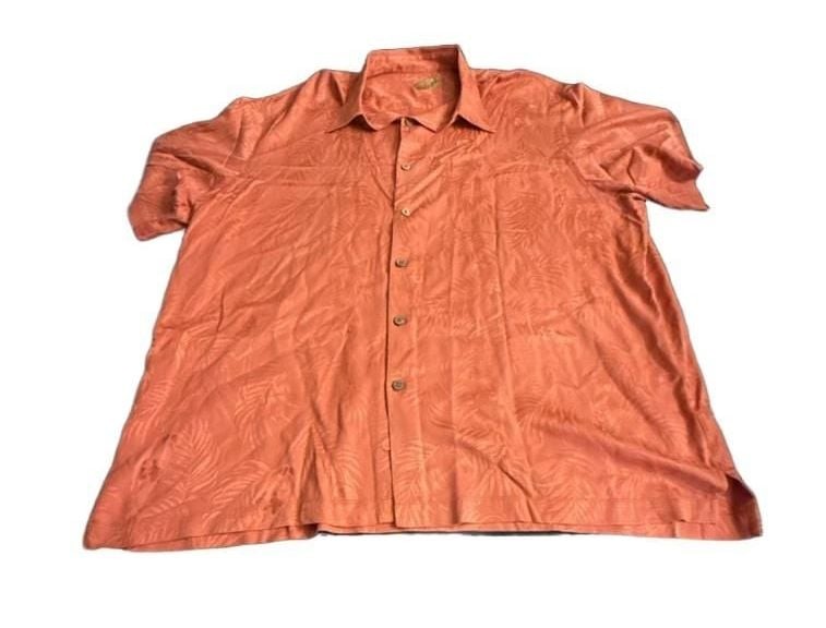 Caribbean Joe Tropical Hawaiian Camp Shirt Orange Caribbean Joe Tropical Hawaiian Camp Shirt Orange
