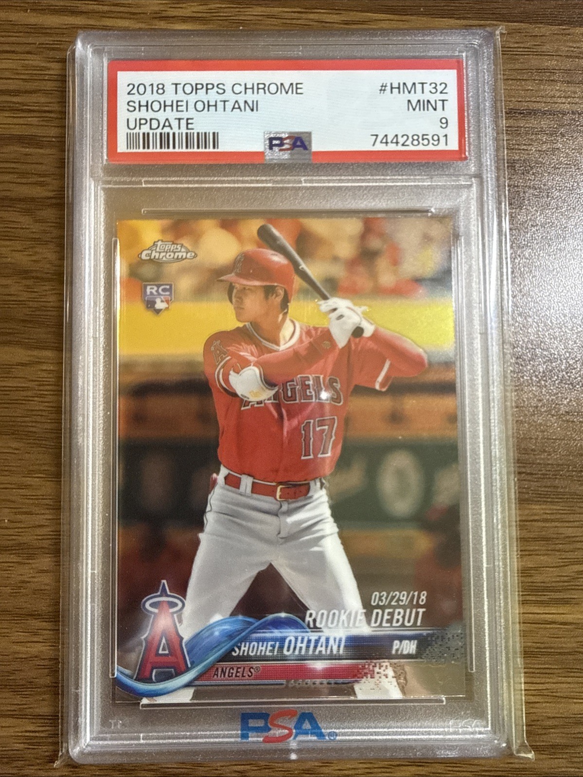 2018 Topps Chrome Update - Rookie Debut Shohei Ohtani #HMT32 (RC) PSA 9 2018 Topps Chrome Update - Rookie Debut Shohei Ohtani #HMT32 (RC) PSA 9
