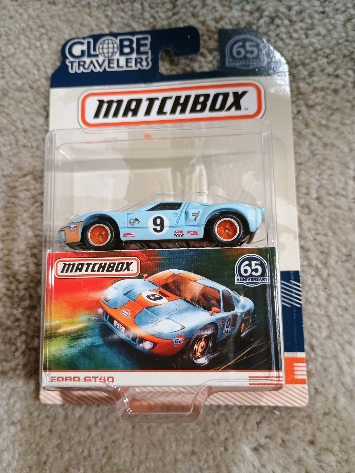 Matchbox Globe Travelers Ford GT40 Gulf Livery 1:64