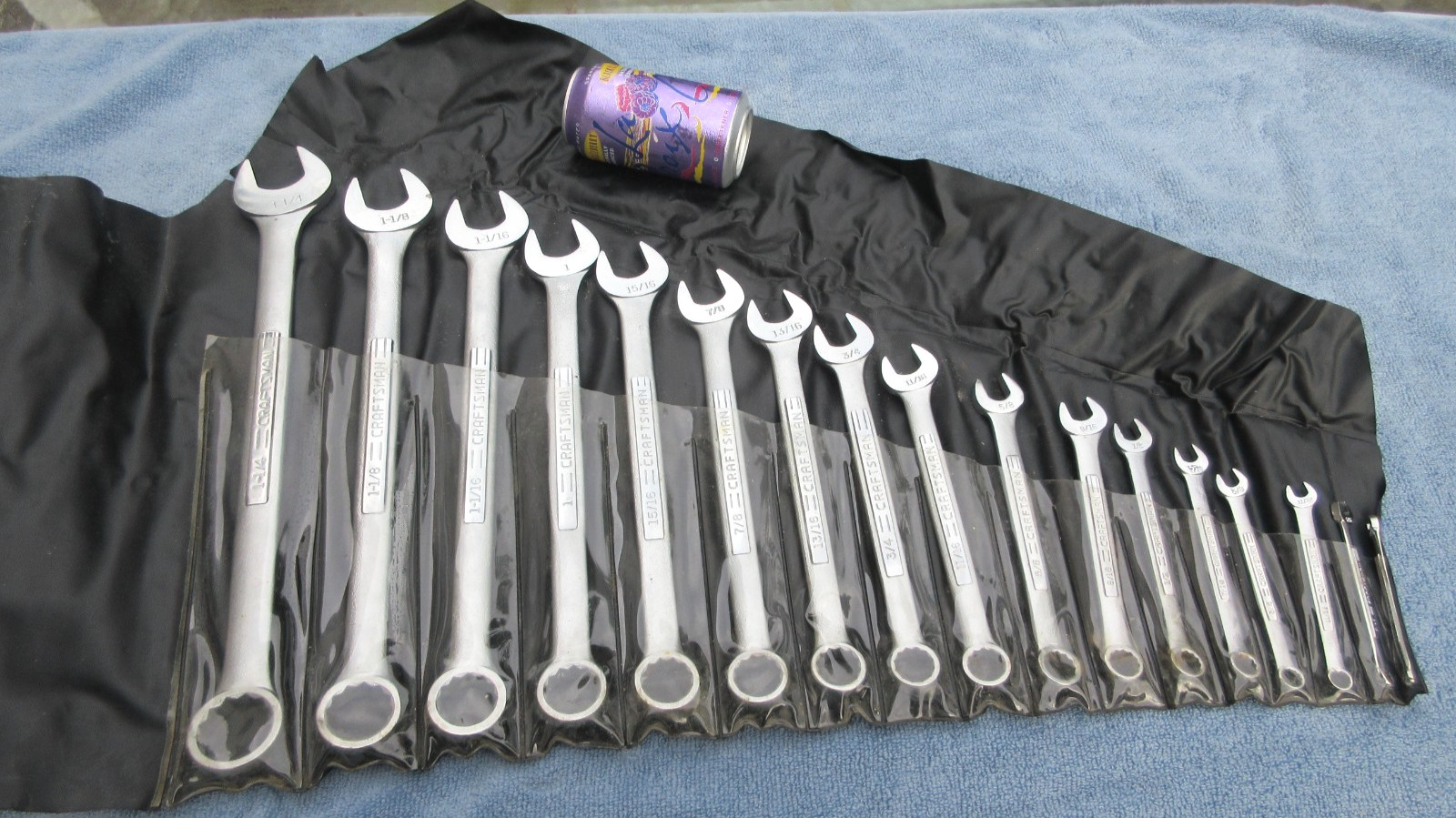 Craftsman vintage USA Super-tuff 17 pc SAE combination wrench set 9466 99466