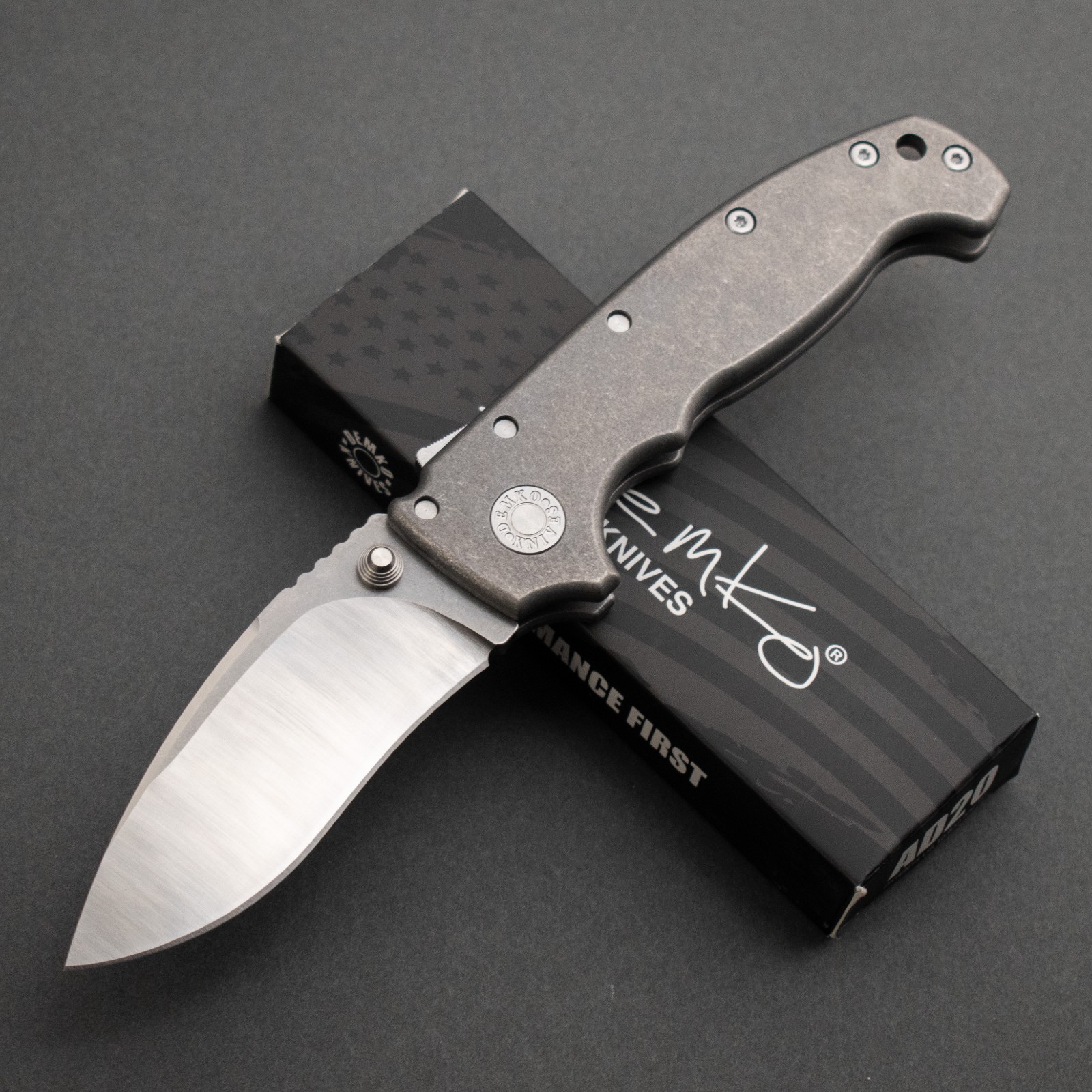 NEW Demko MG AD20 Kopis V2 CPM-3V TWO TONE Raw Blade, Full Lightweight Titanium