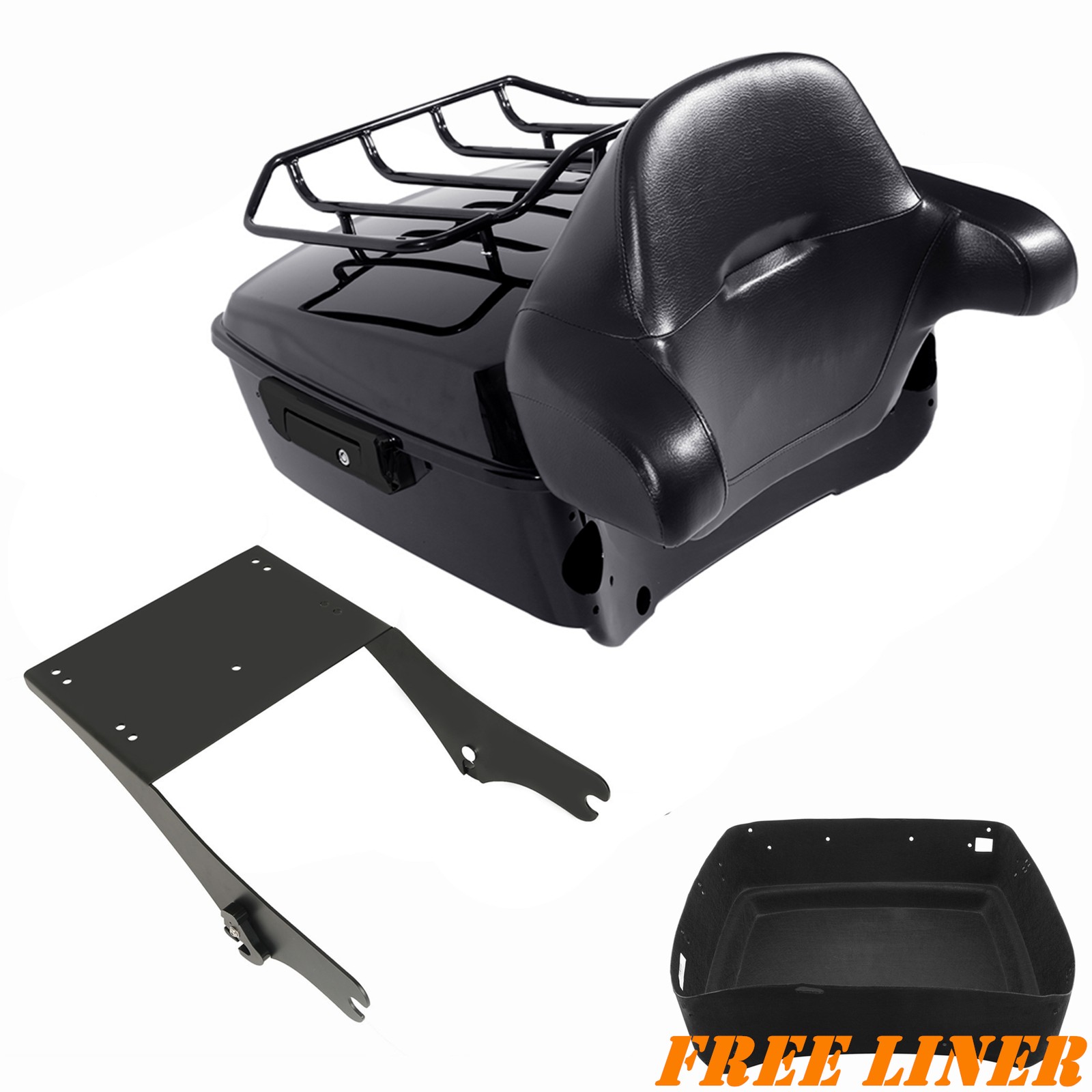 King Trunk Backrest Mount Rack Fits For Harley Electra Road Glide 1997-2008