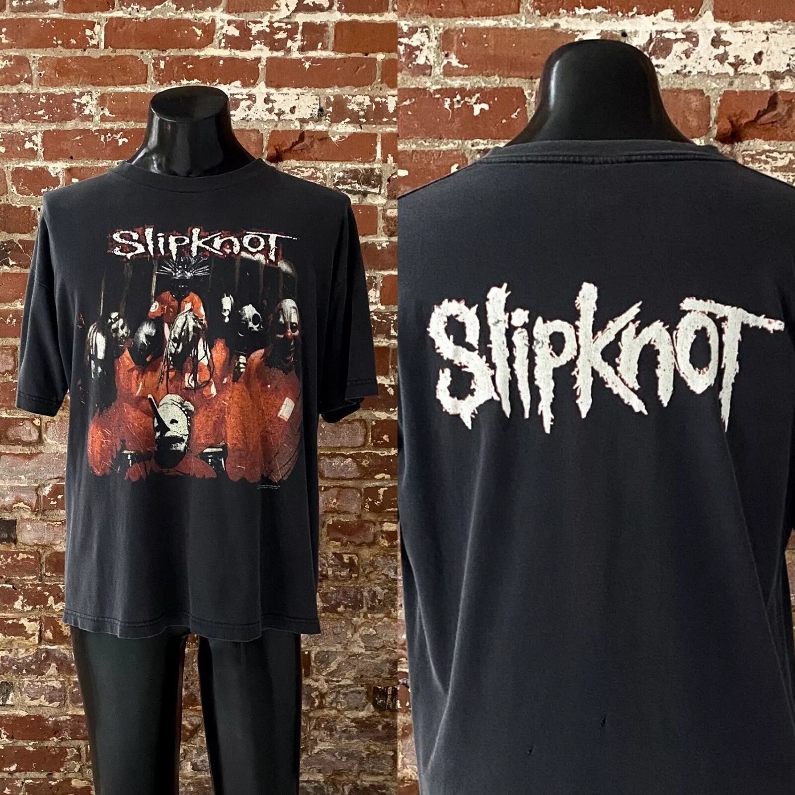 Slipknot Band Self Titled 2 Side Black Short Sleeve Cotton T-shirt Reprint