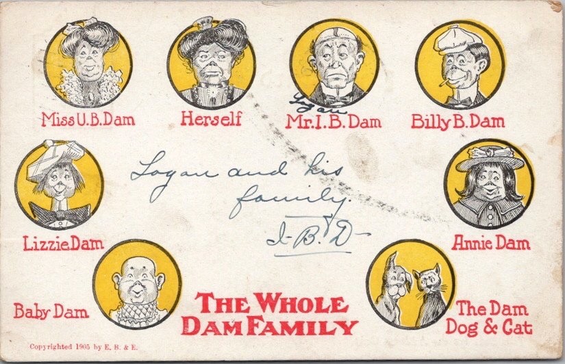 Vintage 1909 Comic Greetings Postcard \