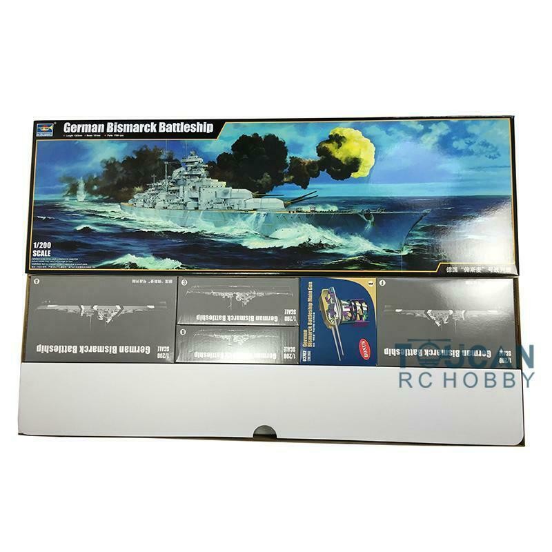 In US Stock Trumpeter 1:200 Warship German KM Bismarck Battleship Static Model