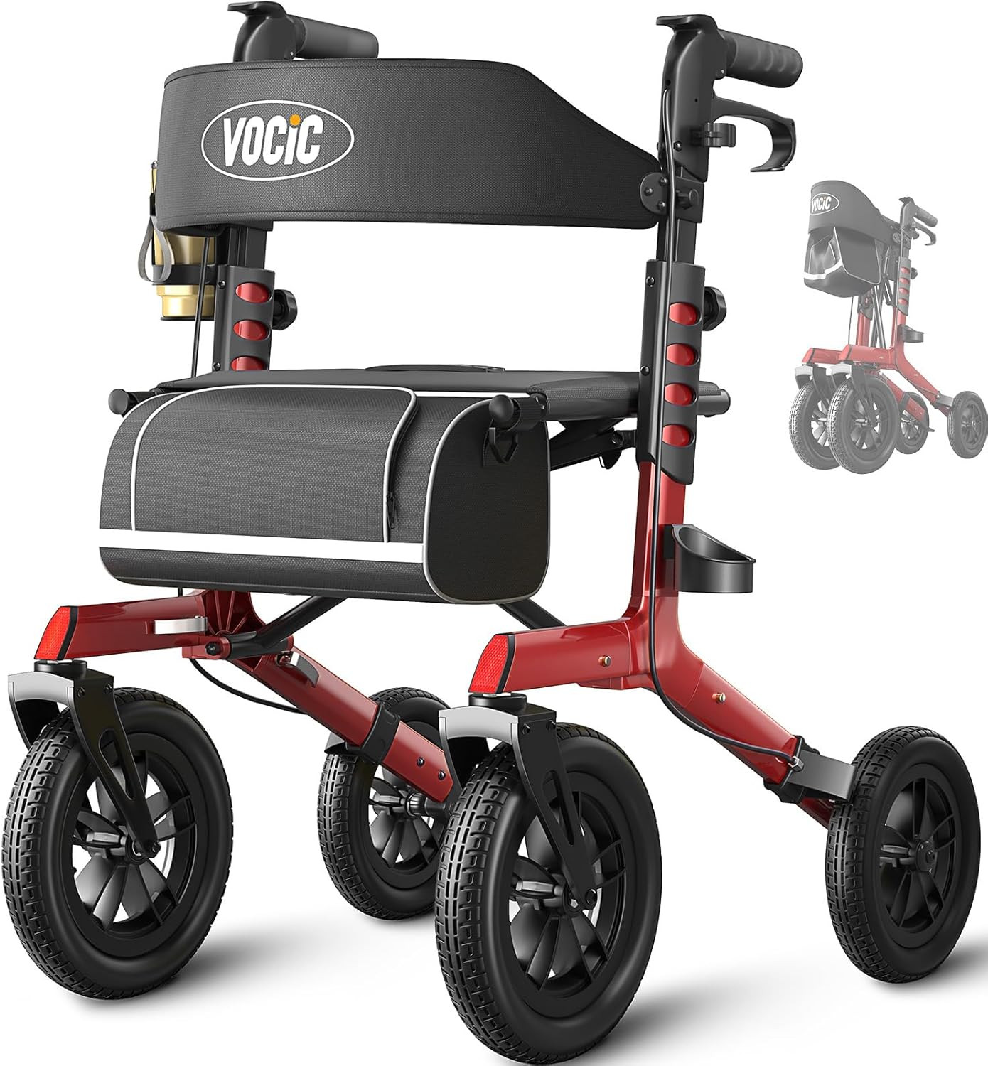 Z57 Outdoor Rollator Walker for Seniors, 12 Z57 Outdoor Rollator Walker for Seniors, 12