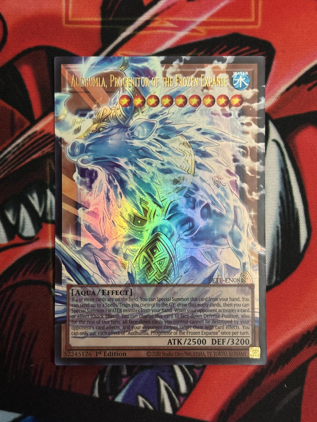 Yugioh Audhumla, Progenitor of the Frozen Expanse - BETB-EN081 Extended ART NM Yugioh Audhumla, Progenitor of the Frozen Expanse - BETB-EN081 Extended ART NM