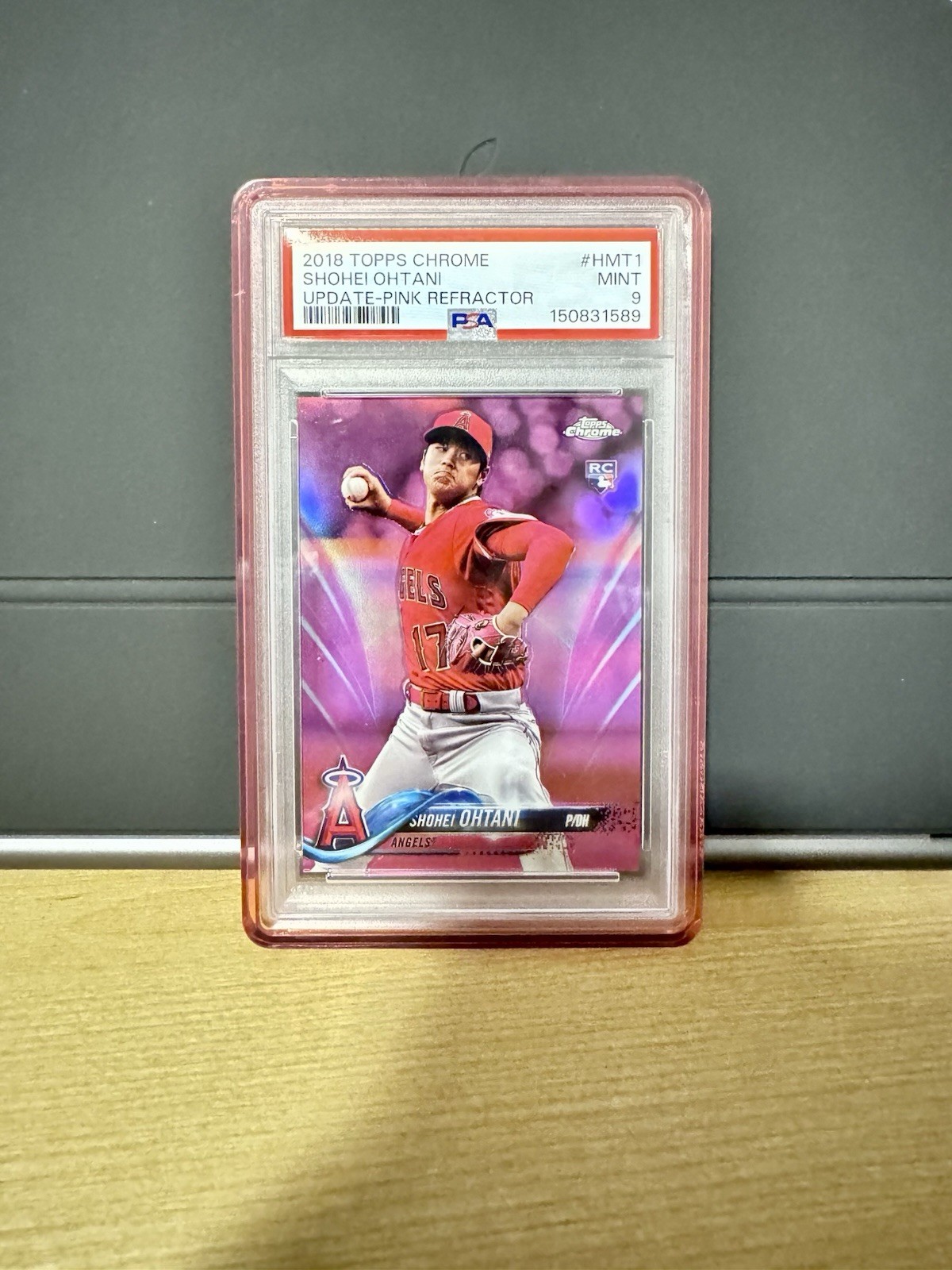 Topps 2018 Chrome Update Shohei Ohtani HMT1 Pink Refractor Rookie Angels Topps 2018 Chrome Update Shohei Ohtani HMT1 Pink Refractor Rookie Angels