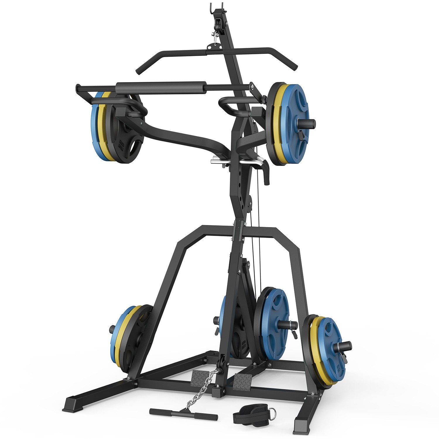 Leverage Gym Power Rack Squat Rack Lever Gym with LAT Low Row Home Gym System Leverage Gym Power Rack Squat Rack Lever Gym with LAT Low Row Home Gym System