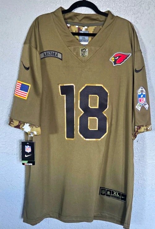 Nike Arizona Cardinals NFL Salute to Service #18 Harrison Jr. Brown Jersey XL
