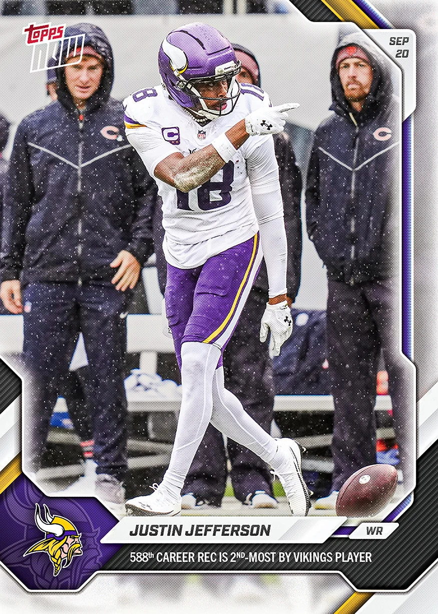 Justin Jefferson 2026-27 NFL Topps NOW Card 22 Presale