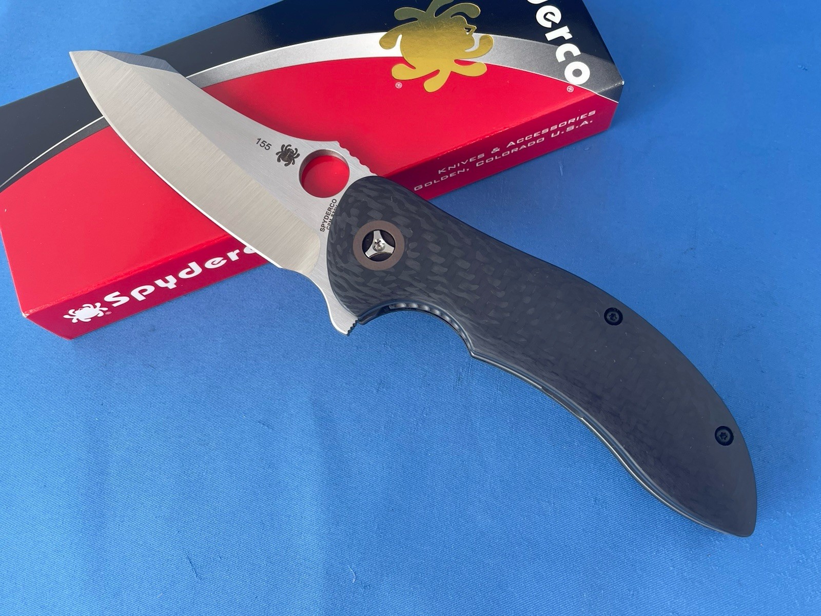 Spyderco C212CFP Magnitude Knife Carbon Fiber S30V Flipper 2016 Production #155