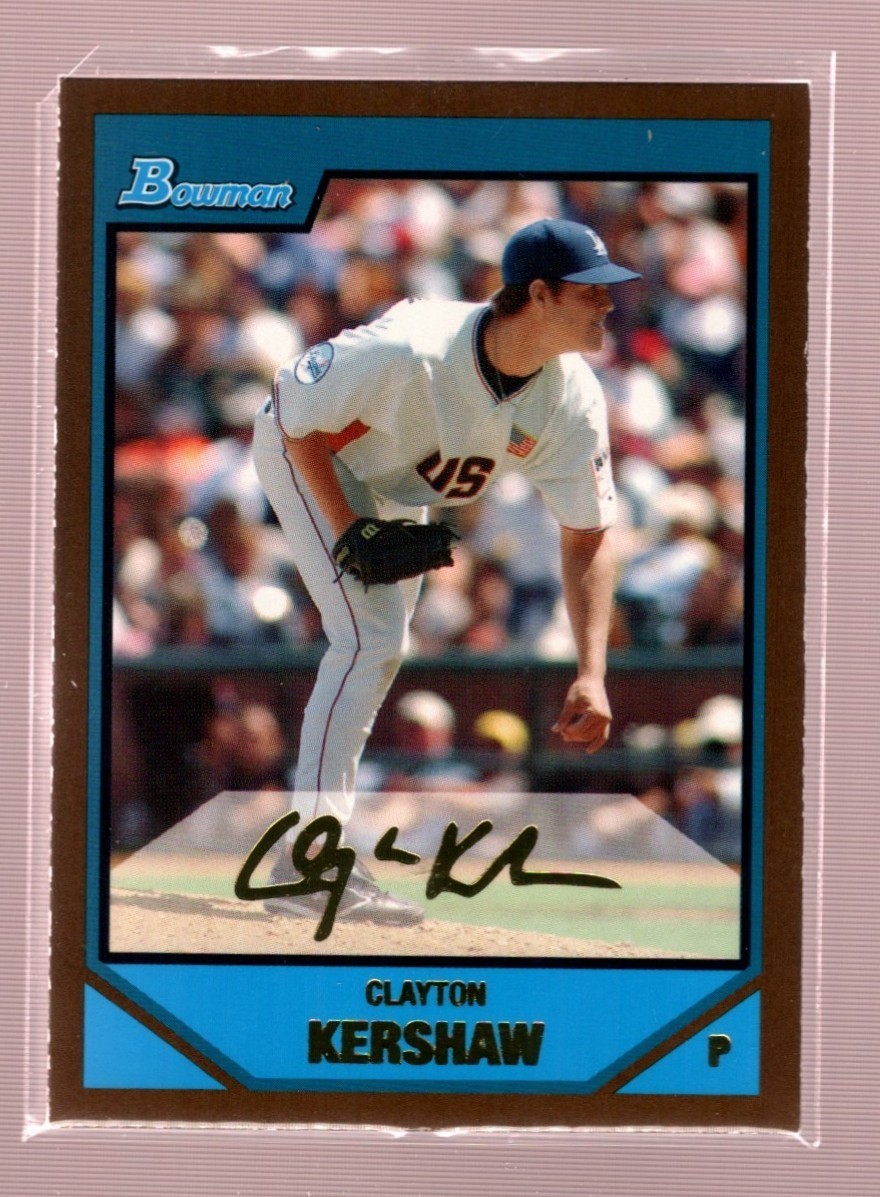 2007 Bowman Draft Picks & Prospects - Clayton Kershaw #BDPP77 Gold (RC) 2007 Bowman Draft Picks & Prospects - Clayton Kershaw #BDPP77 Gold (RC)