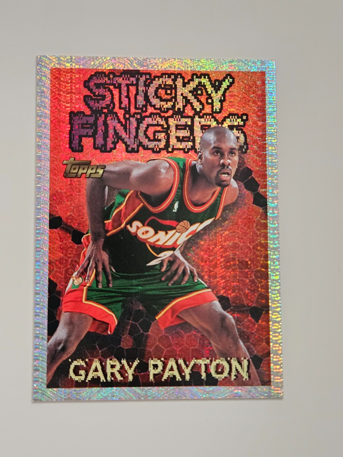 1996-97 Topps - Season\'s Best Sticky Fingers Gary Payton #16 1996-97 Topps - Season\'s Best Sticky Fingers Gary Payton #16