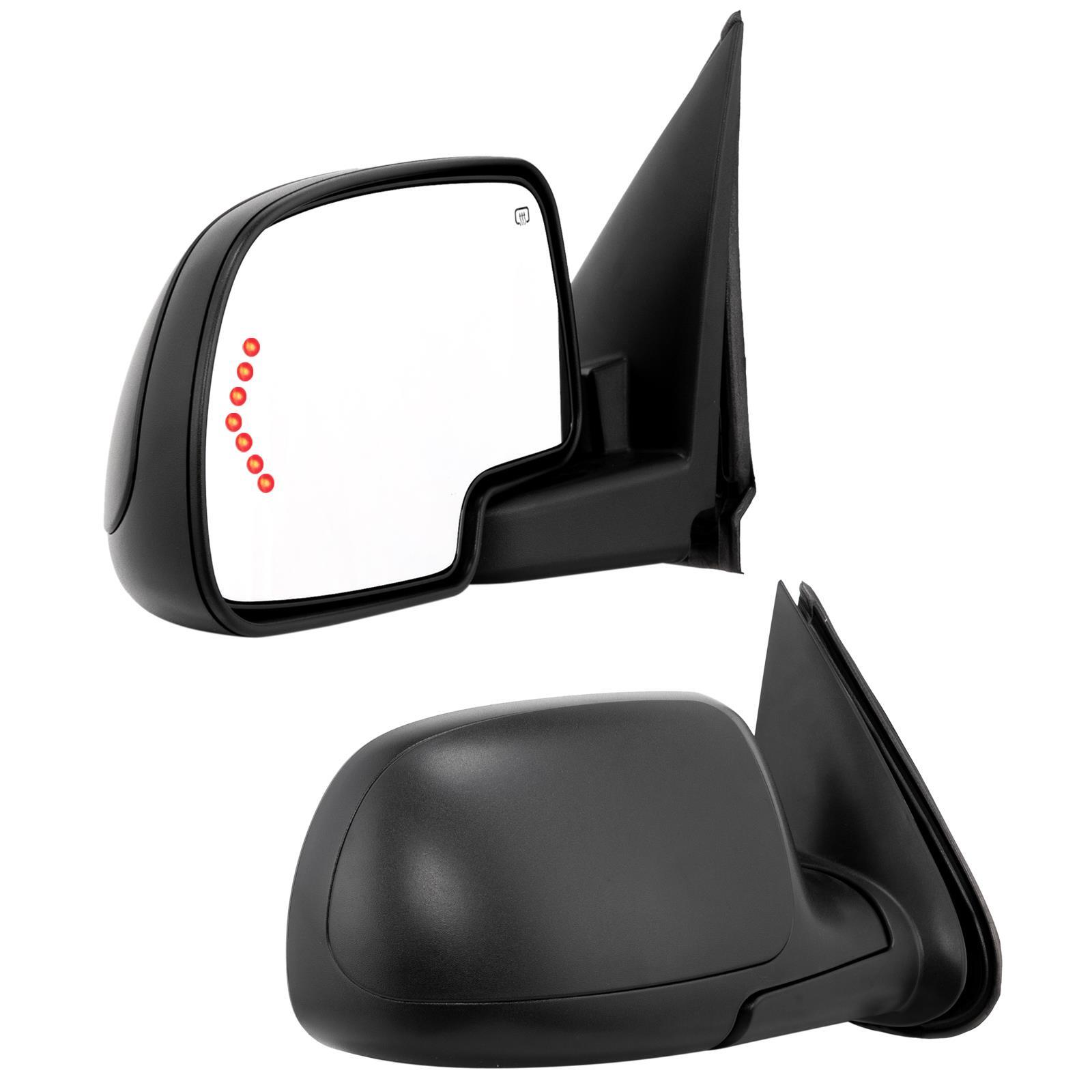 Pair Side View Mirrors Power Heated Arrow Turn Signal For 03-06 GMC Sierra 1500