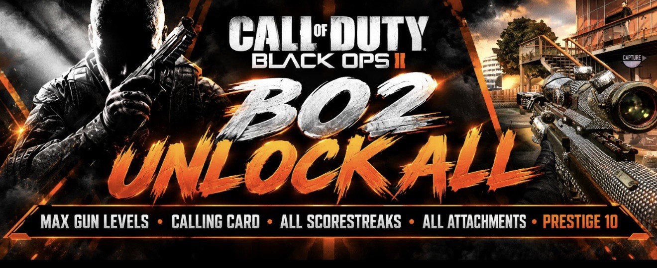 PS4/PS5 BO2 Unlock All + Max Gun Levels + Pick Prestige + Level 55 + Platinum