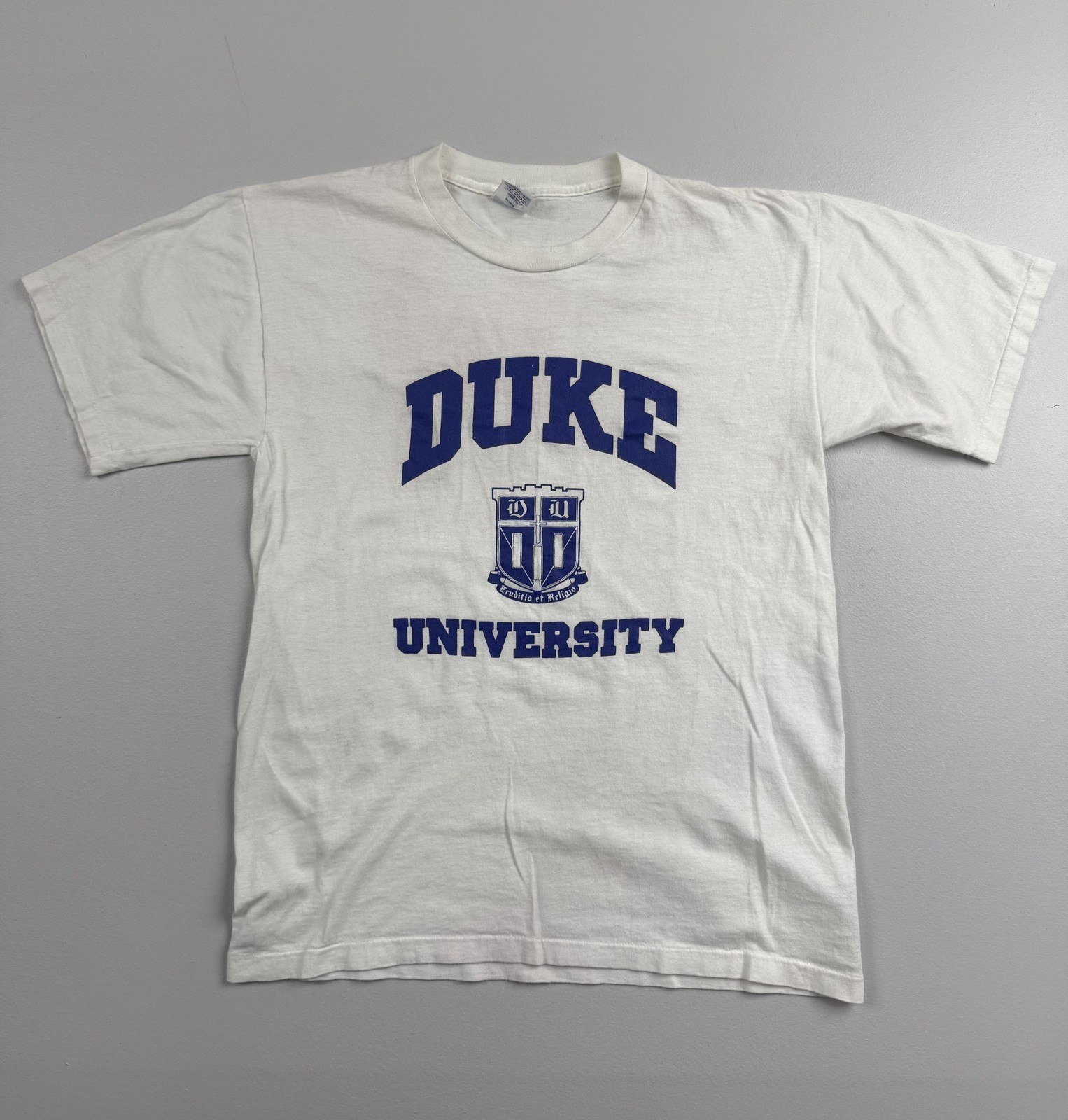Vintage Duke Blue Devils Shirt Mens Large White NCAA Basketball RP USA VTG