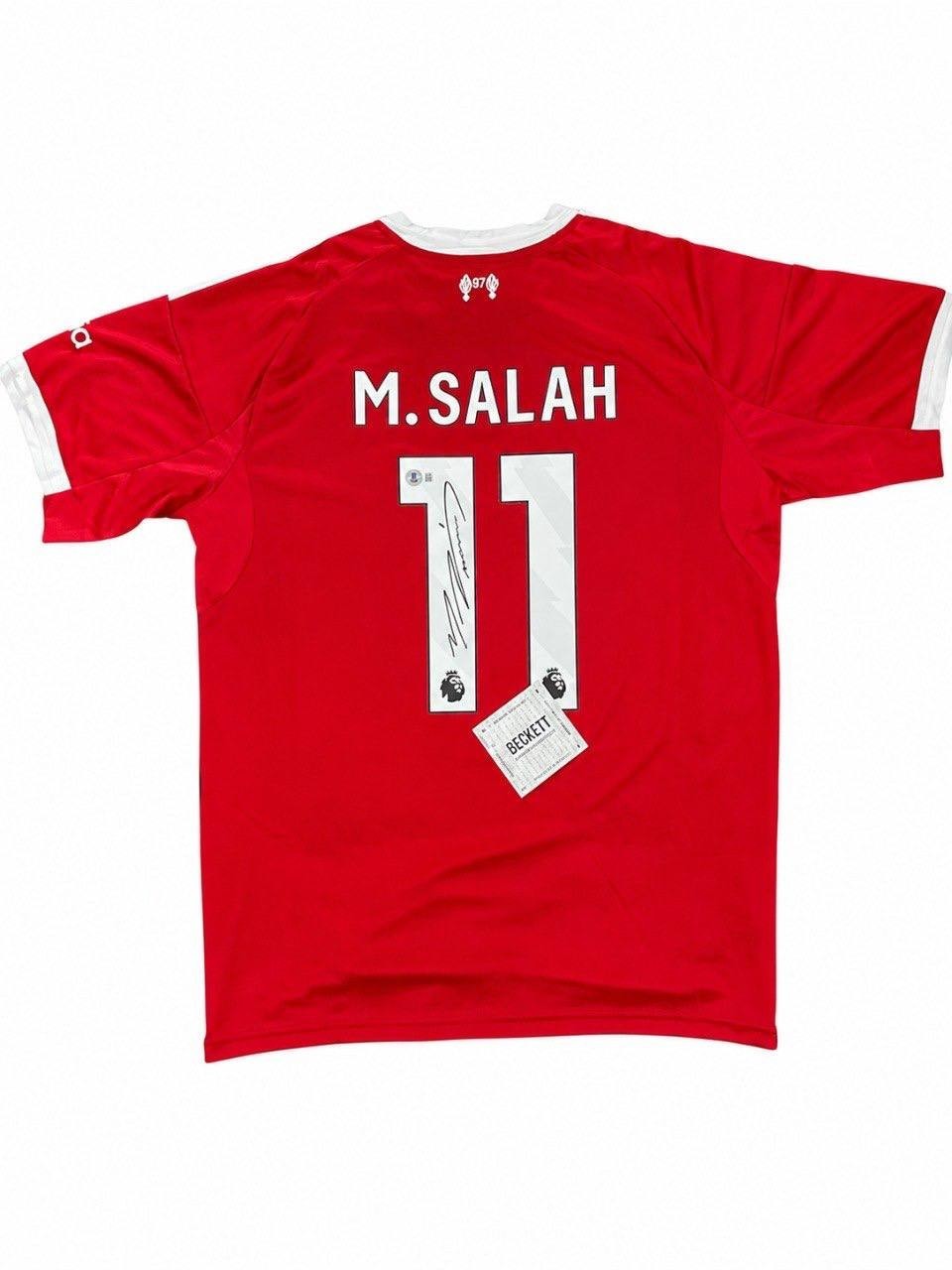 Mohamed Salah Signed Liverpool FC Jersey #11 Autographed Beckett COA Mohamed Salah Signed Liverpool FC Jersey #11 Autographed Beckett COA