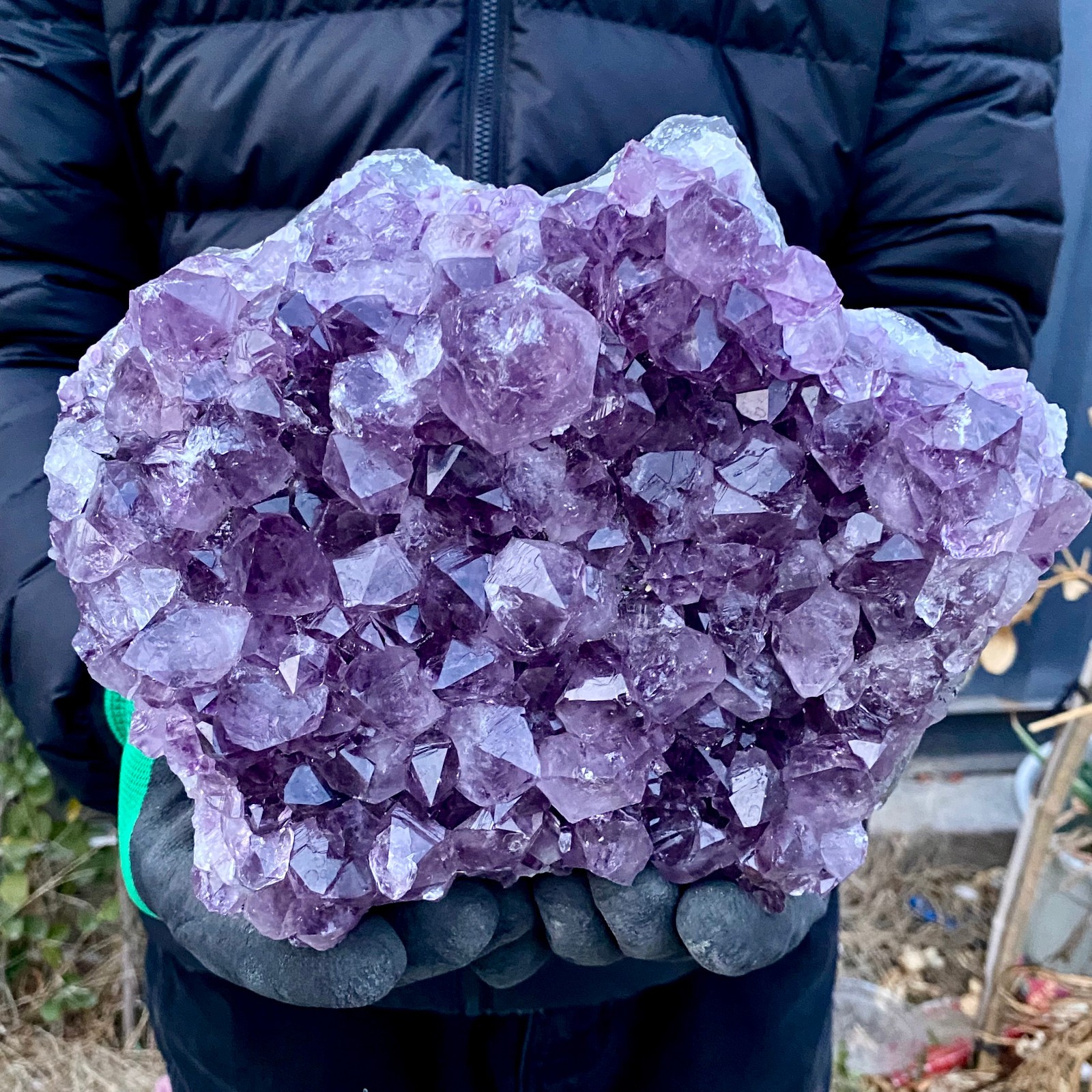 8.3LB Natural amethyst block quartz cluster mineral specimen therapeutic spirit